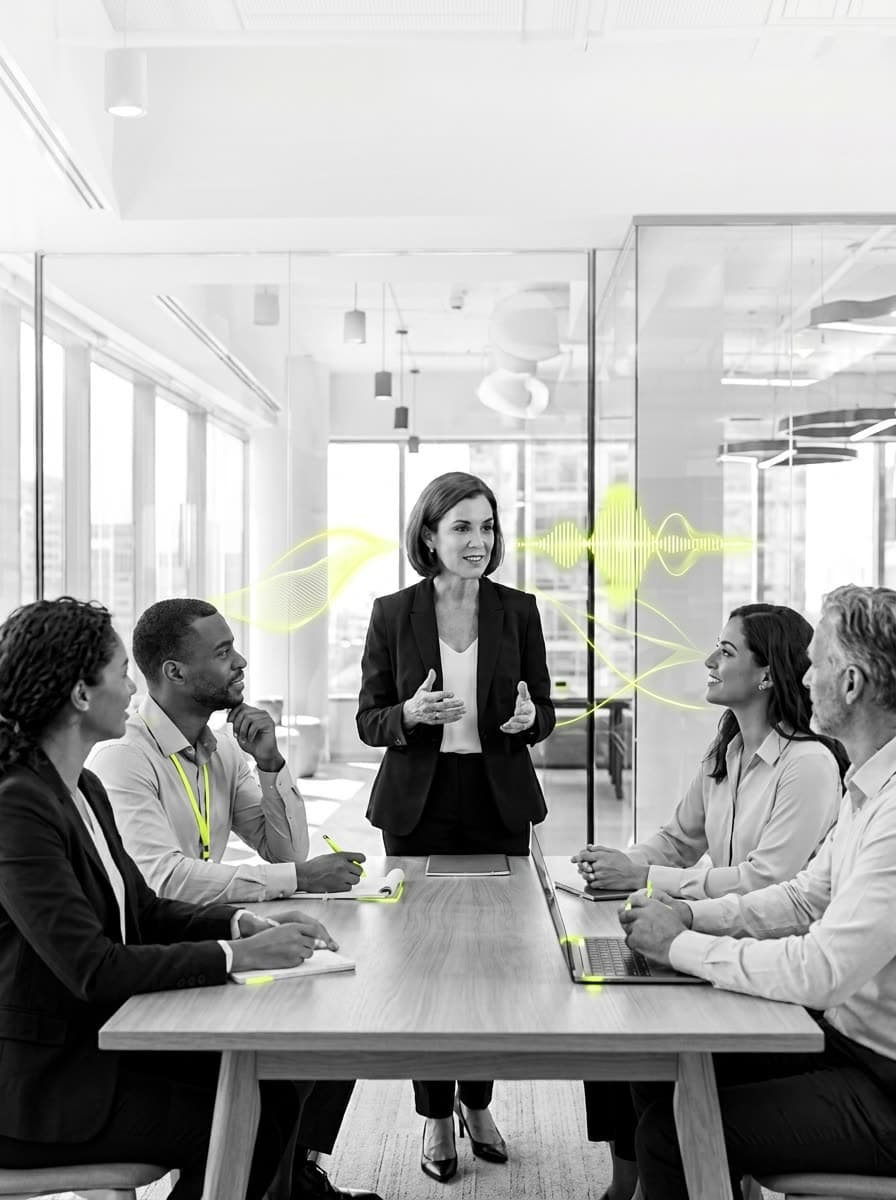 "The voice in leadership" piece from the campaign.