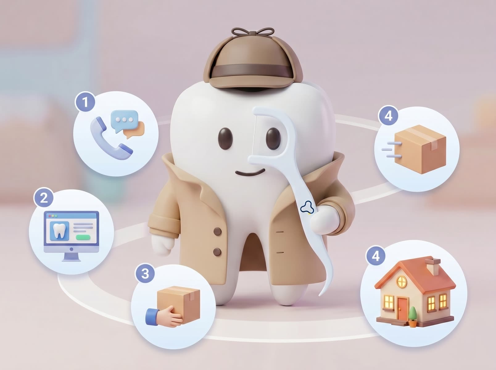 Moli el Molar in one of the dental clinic's brand pieces (3 of 11).